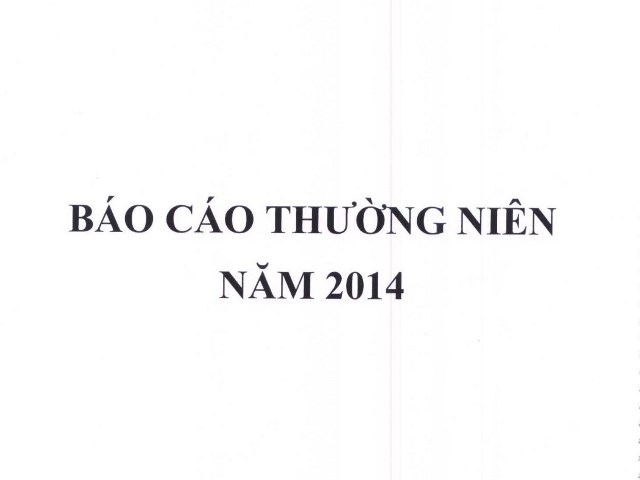 Báo cáo thường niên năm 2014